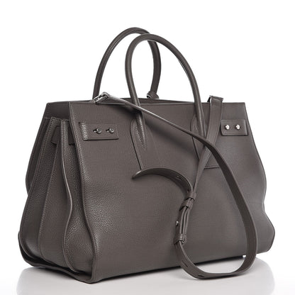 Saint Laurent Grained Calfskin Medium Supple Sac De Jour Kaki Militaire 4 of 11