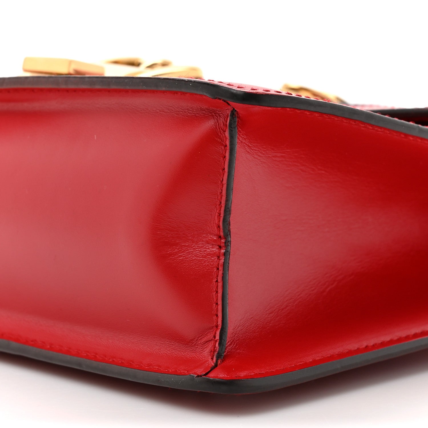 Gucci Calfskin Small Sylvie Shoulder Bag Hibiscus Red 9 of 17