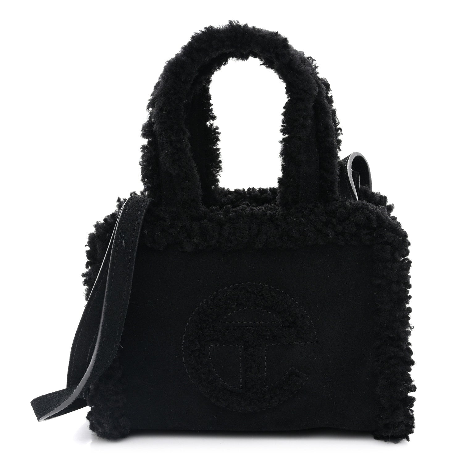Telfar X UGG Suede shearling Small Shopping Bag Black 1 of 9