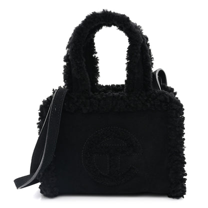 Telfar X UGG Suede shearling Small Shopping Bag Black 1 of 9