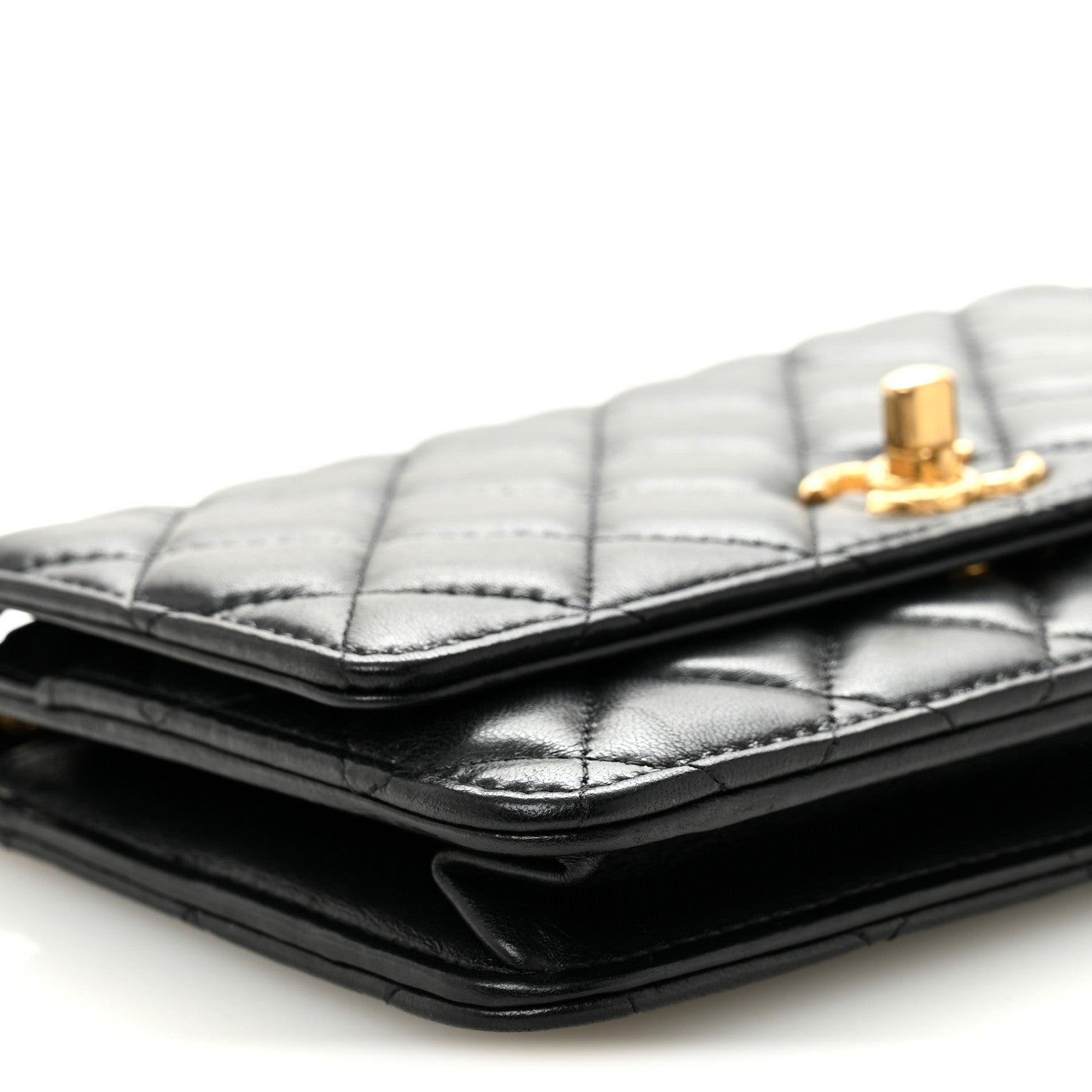 Chanel Lambskin Quilted Pillow Crush Wallet On Chain WOC Black 10 of 12