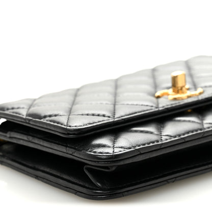 Chanel Lambskin Quilted Pillow Crush Wallet On Chain WOC Black 10 of 12