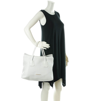 Burberry London Grainy Calfskin Medium Baynard Tote White 2 of 8