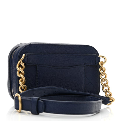 Chanel Caviar Quilted Waist Bag Navy Blue 3 of 10