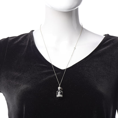 Chanel Resin Matryoshka Russian Doll Necklace Black 2 of 5