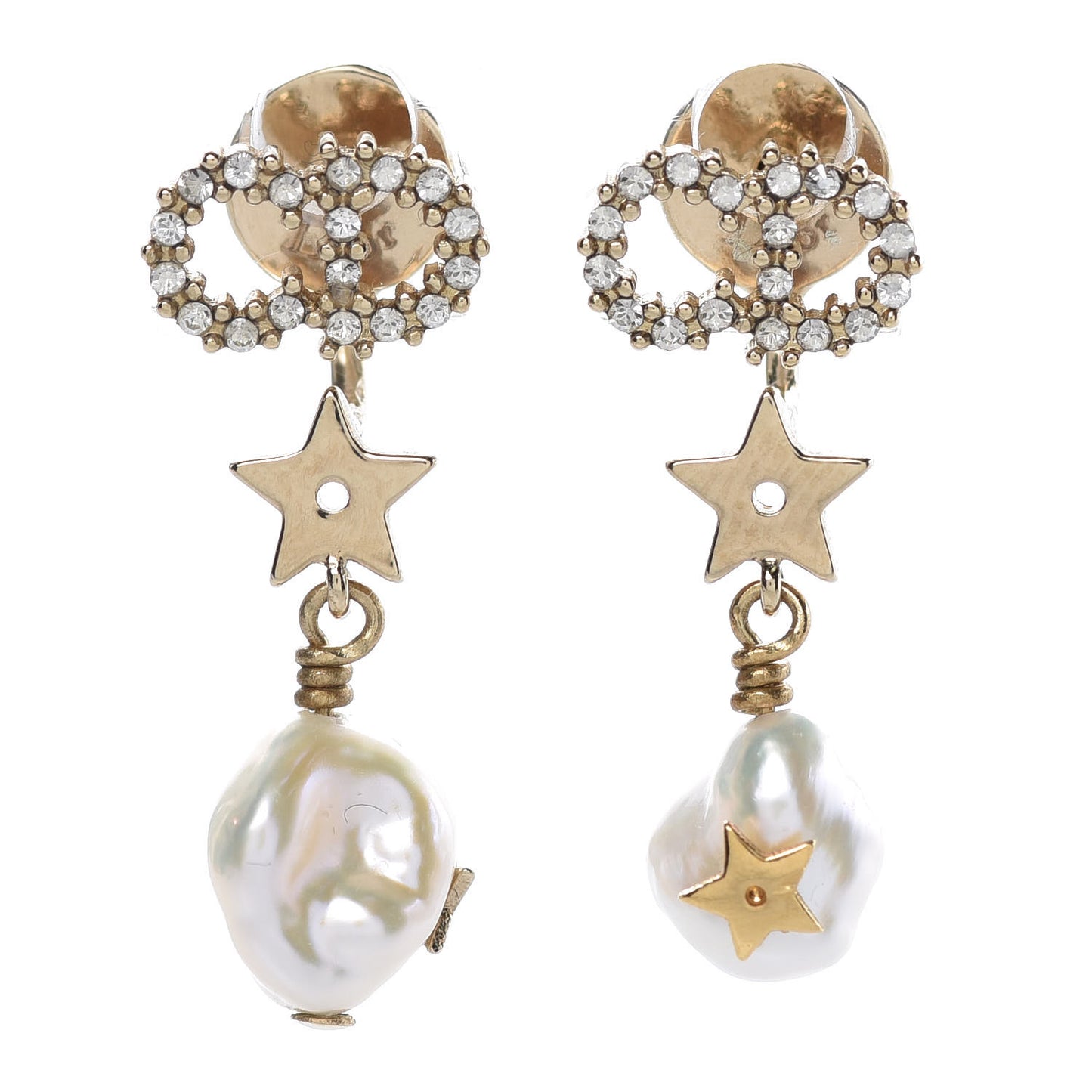 Crystal La Petite Tribale Earrings Gold