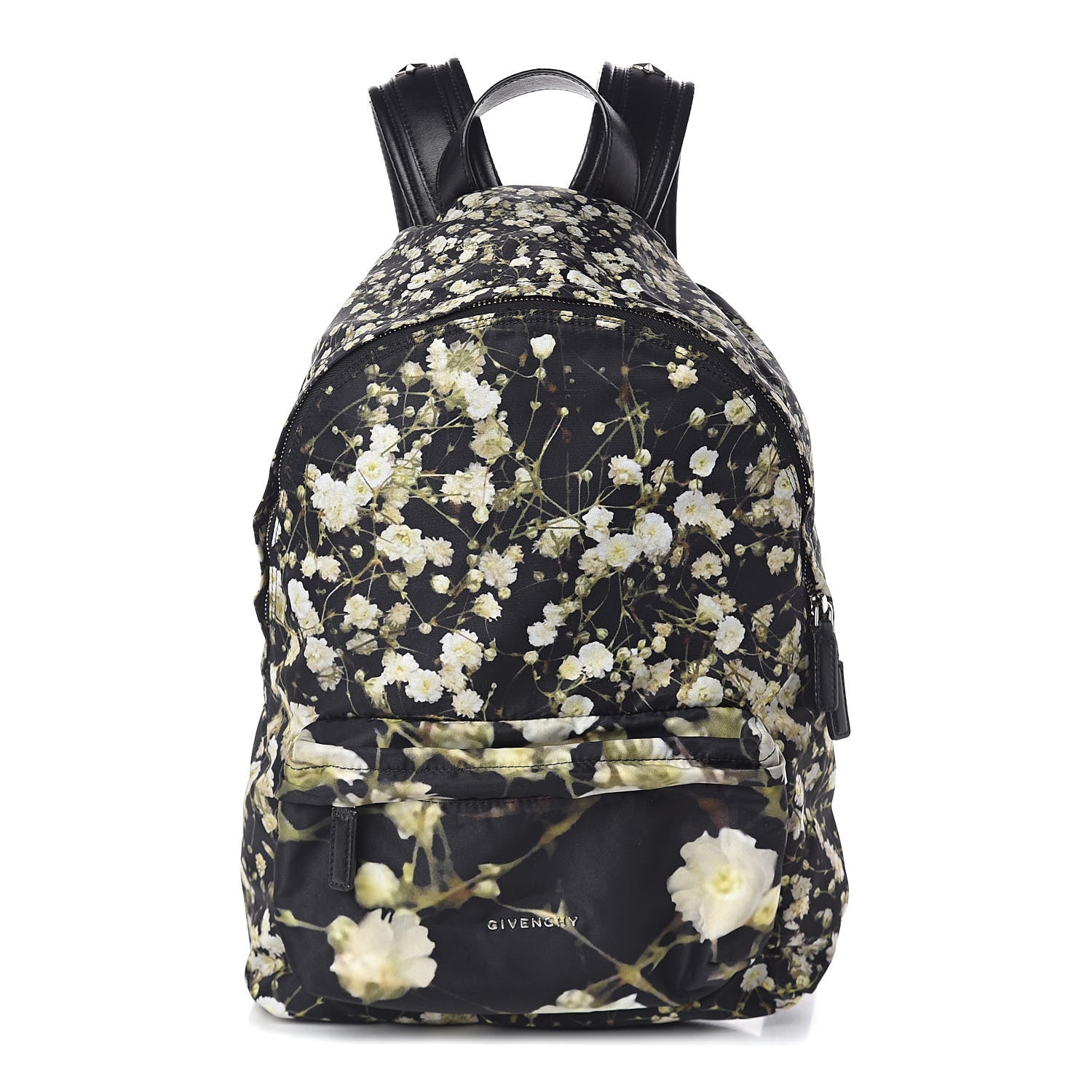 Givenchy Nylon Calfskin Baby's Breath Print Backpack Black 1 of 9
