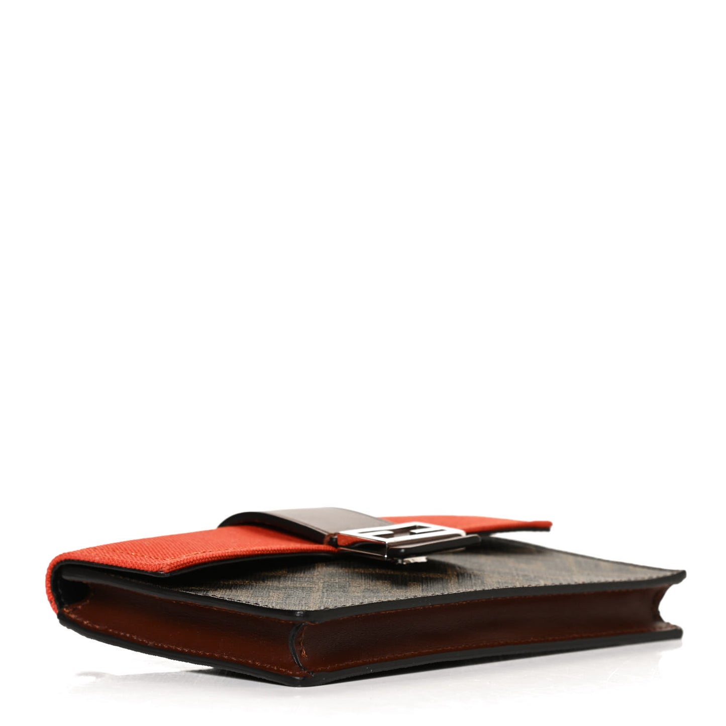 Glazed Fabric Cotton Vitello King Aura FF 1974 Baguette Belt Pouch Tobacco Moro Goji Ghianda