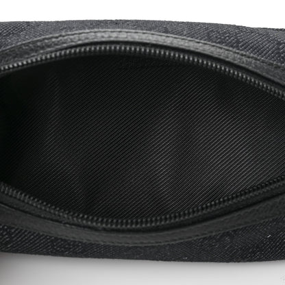 Gucci Denim Monogram Small Cosmetic Case Black 5 of 7