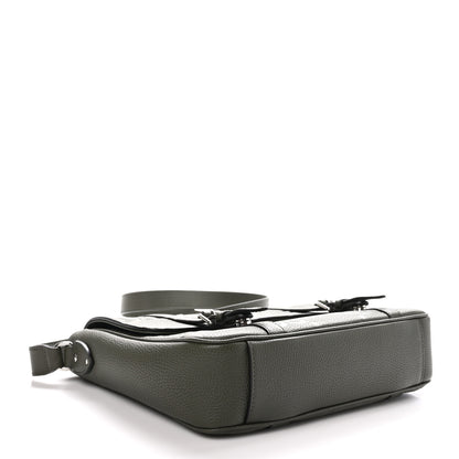 Gucci Calfskin Jumbo GG Embossed Double Buckle Medium Messenger Bag Dark Vintage Olive 4 of 10