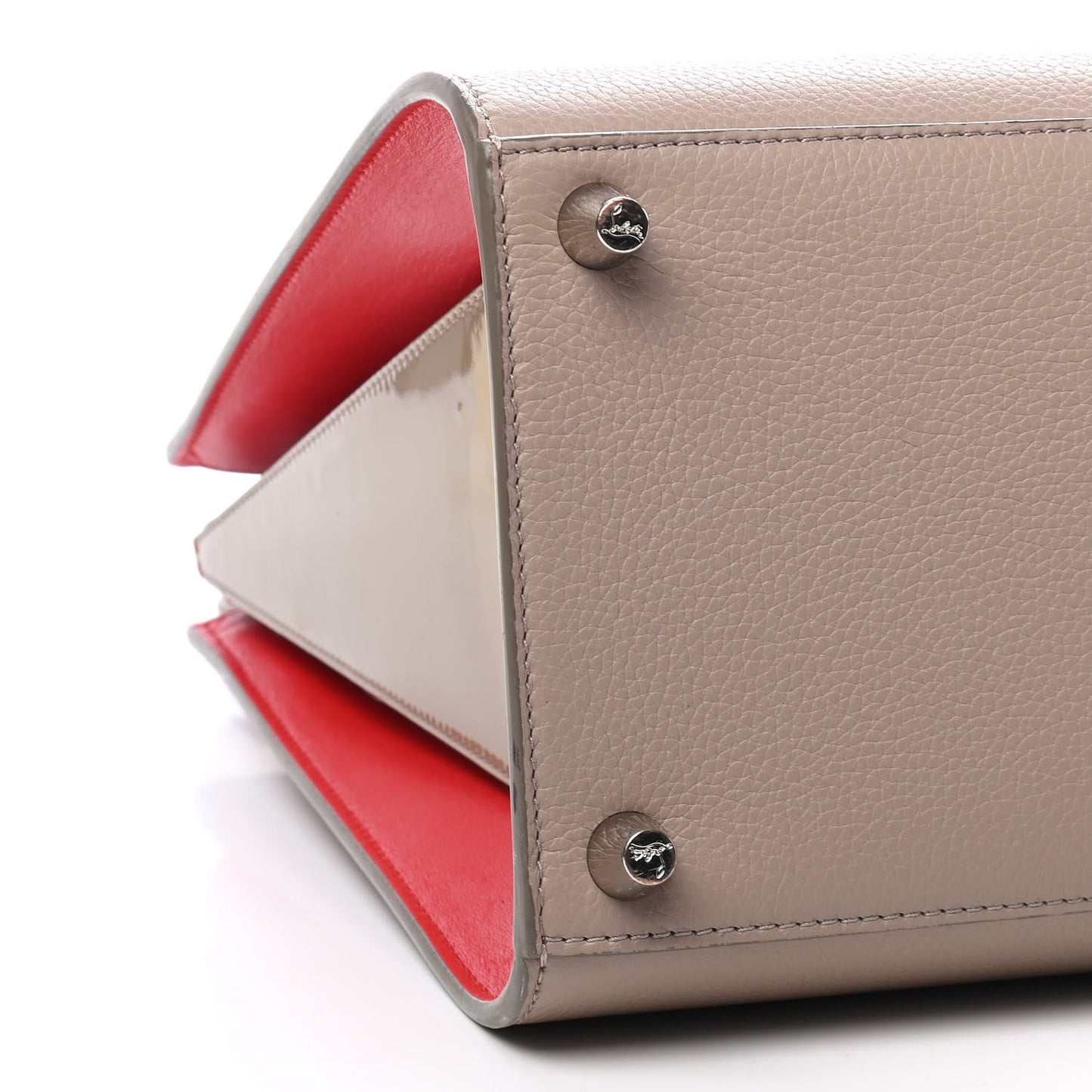 Calfskin Patent Studded Large Paloma Cashmere