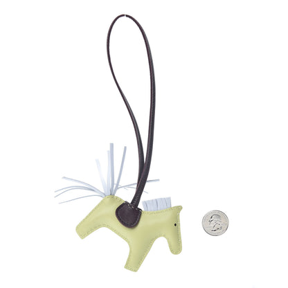 Hermes Milo Lambskin Grigri Rodeo Horse Bag Charm PM Jaune Bourgeon Bleu Brume Rouge Sellier 2 of 5