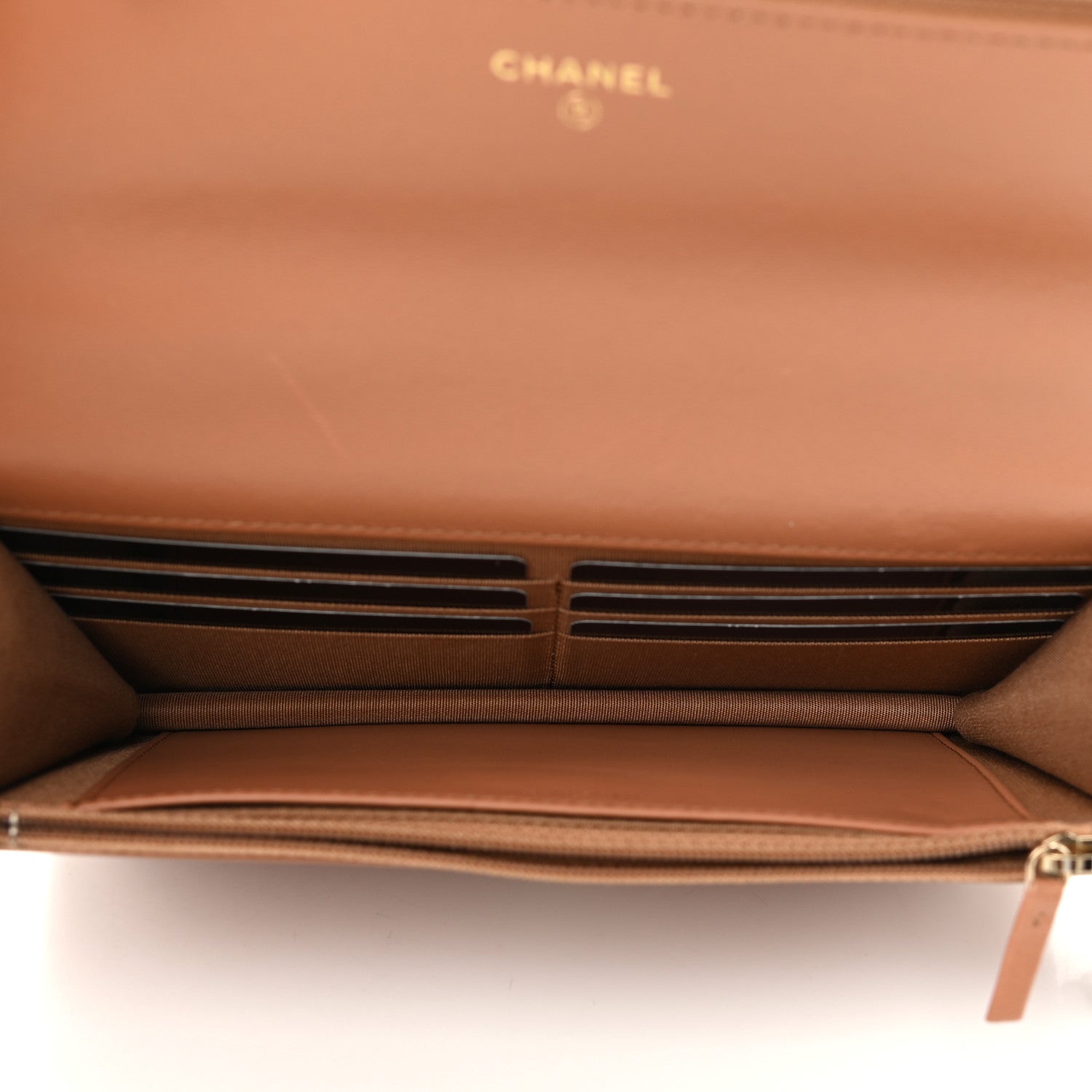 Chanel Lambskin Quilted Chanel 19 Wallet On Chain WOC Brown 5 of 14