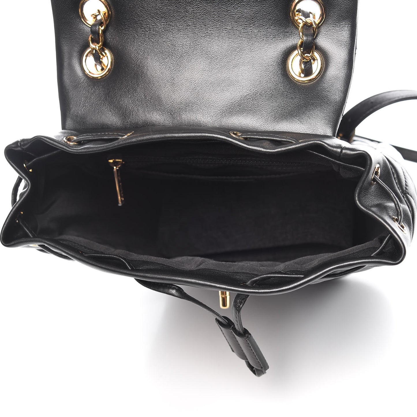 Lambskin Quilted Small Urban Spirit Backpack Black