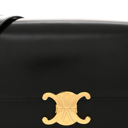 Celine Shiny Calfskin Medium Triomphe Black 8 of 11