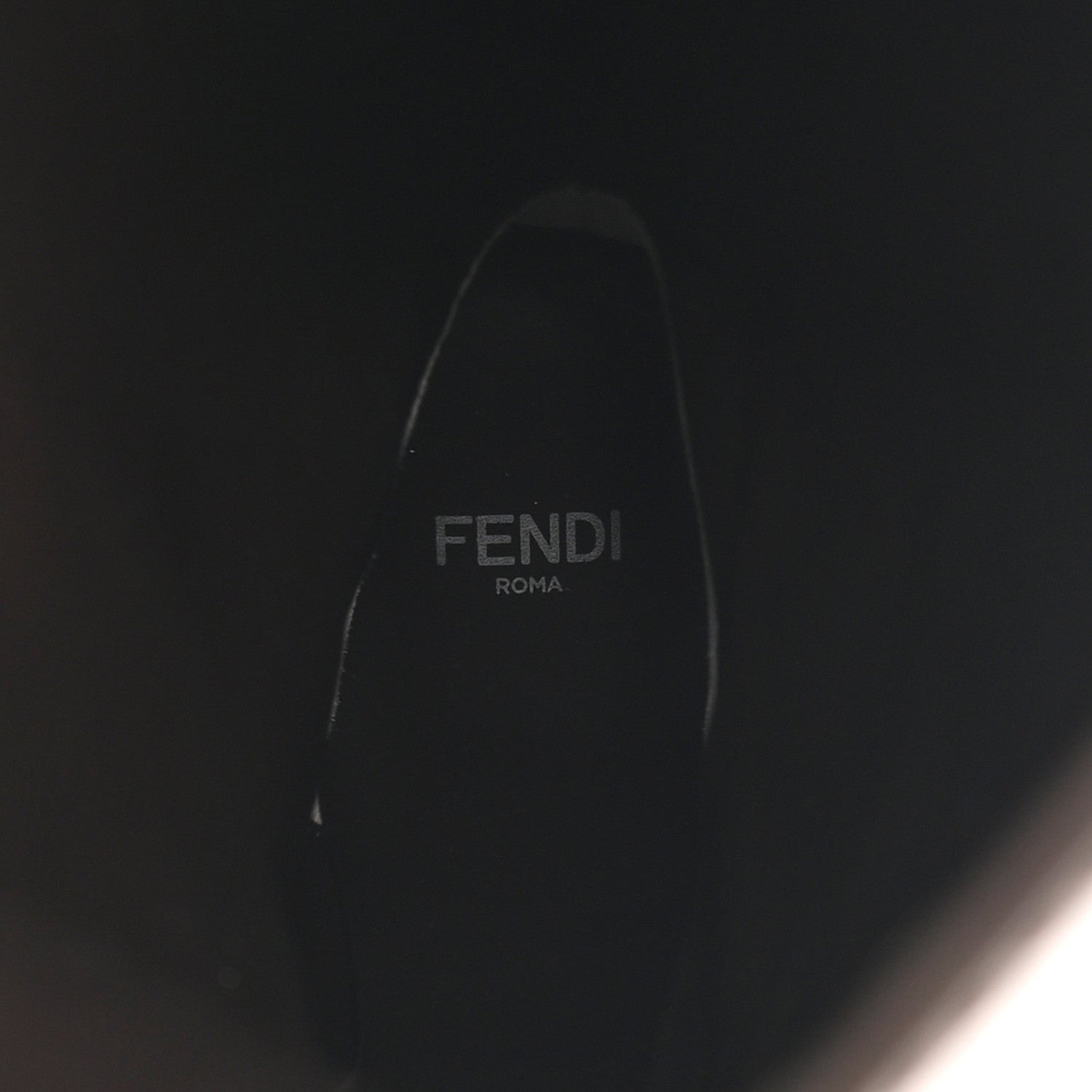 Fendi Glazed Fabric FF 1974 Cutwalk Tall Boots 37 Mogano Panna 7 of 7