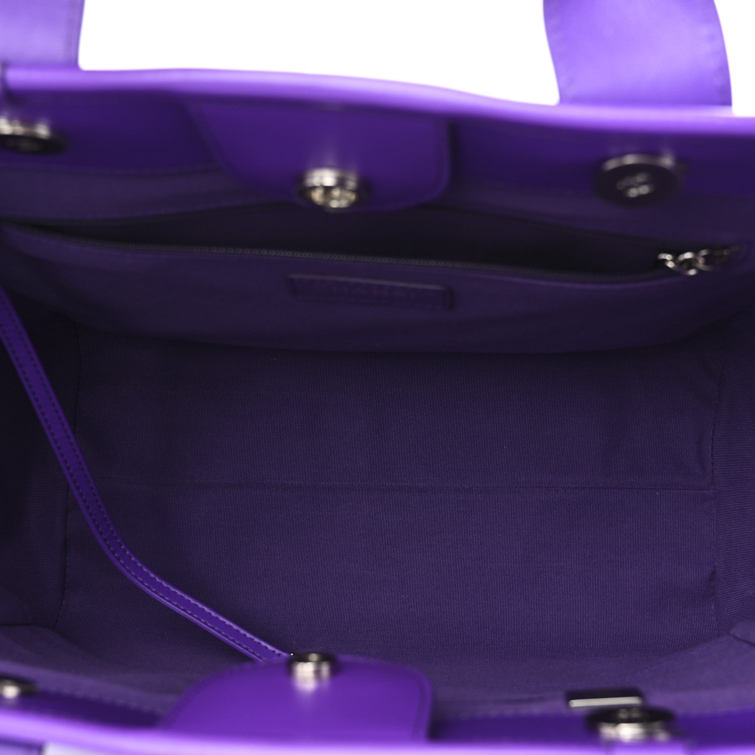 Chanel Shaded Calfskin Small Deauville Tote Purple Blue 6 of 12