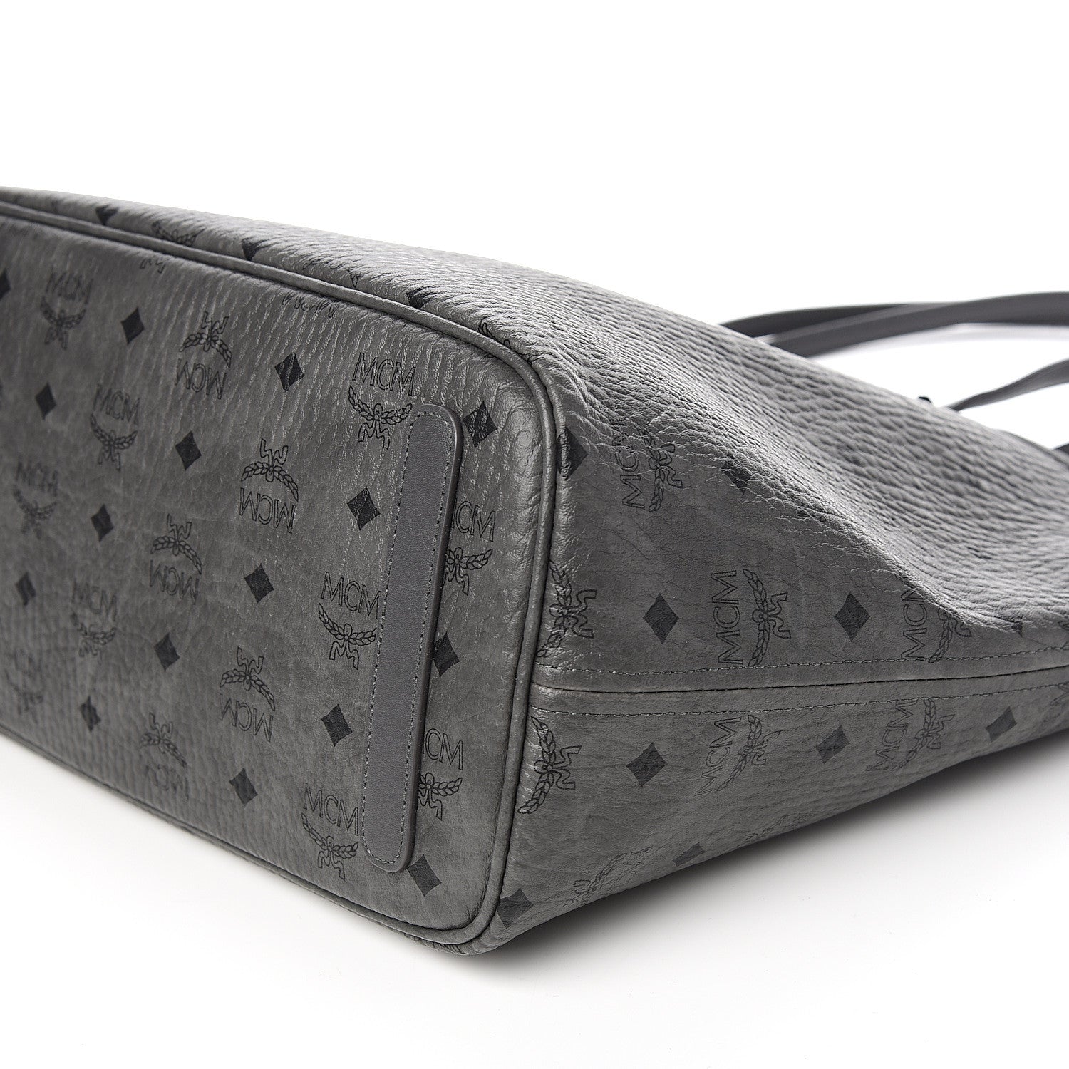 MCM Visetos Medium Reversible Shopper Tote Phantom Grey 11 of 14