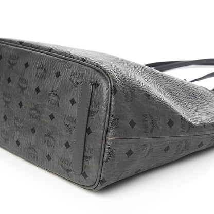 MCM Visetos Medium Reversible Shopper Tote Phantom Grey 11 of 14