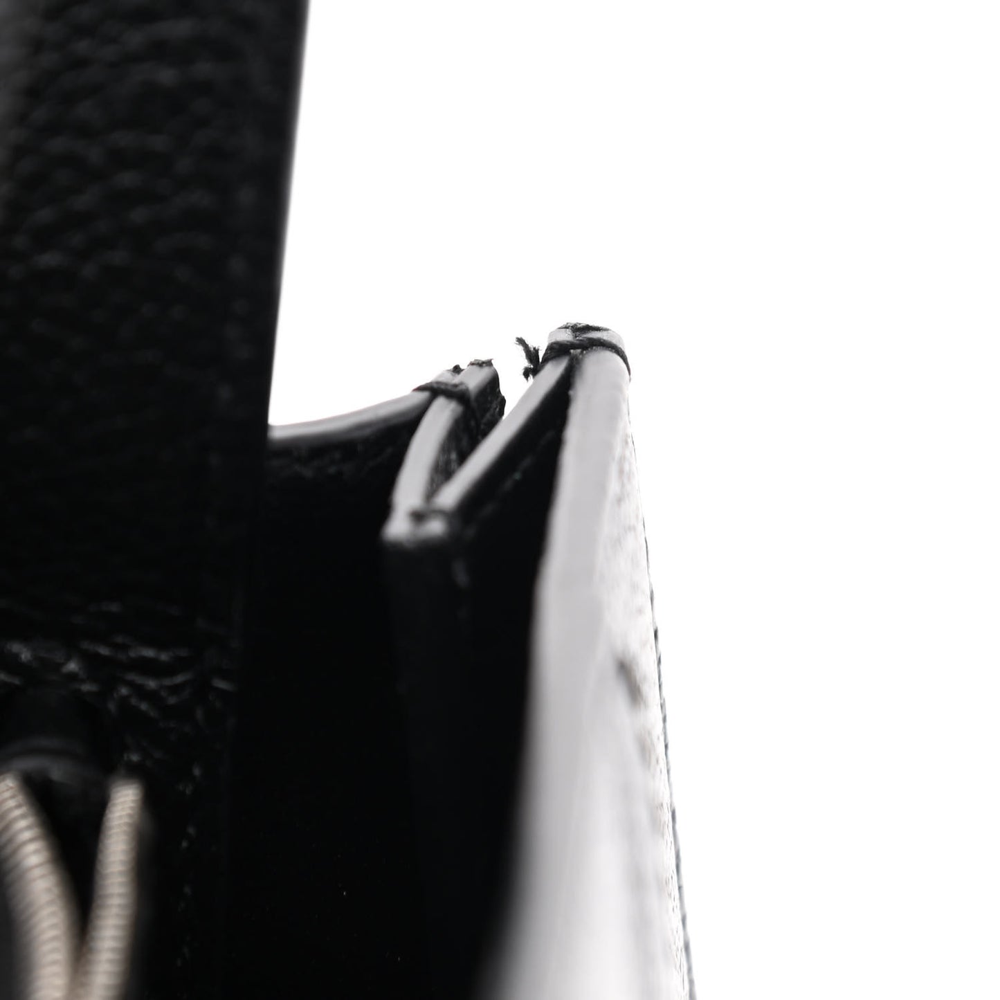 Grained Calfskin XS Hourglass East West Tote Black