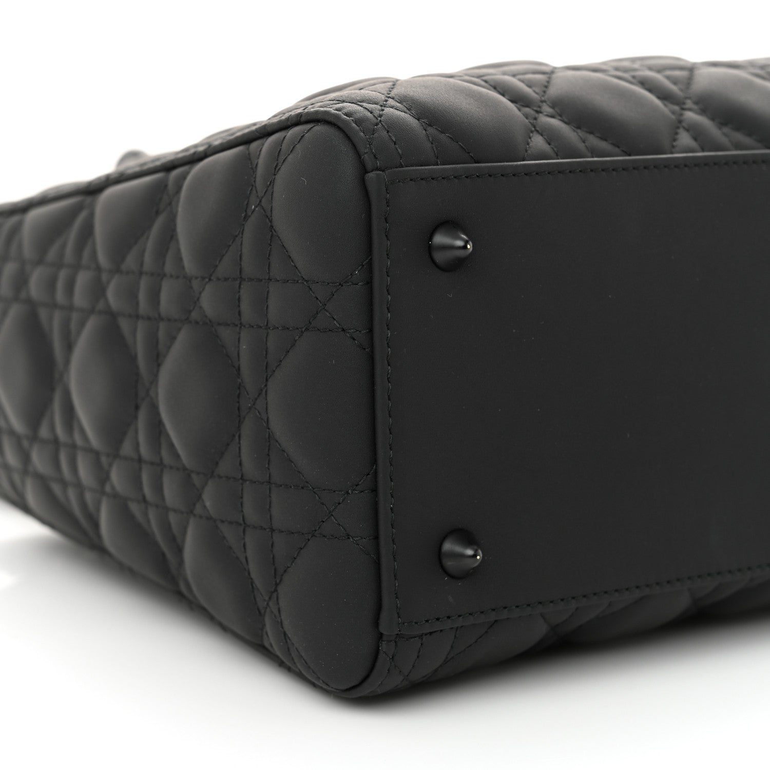 Christian Dior Ultra Matte Calfskin Cannage Medium Lady Dior Black 9 of 10