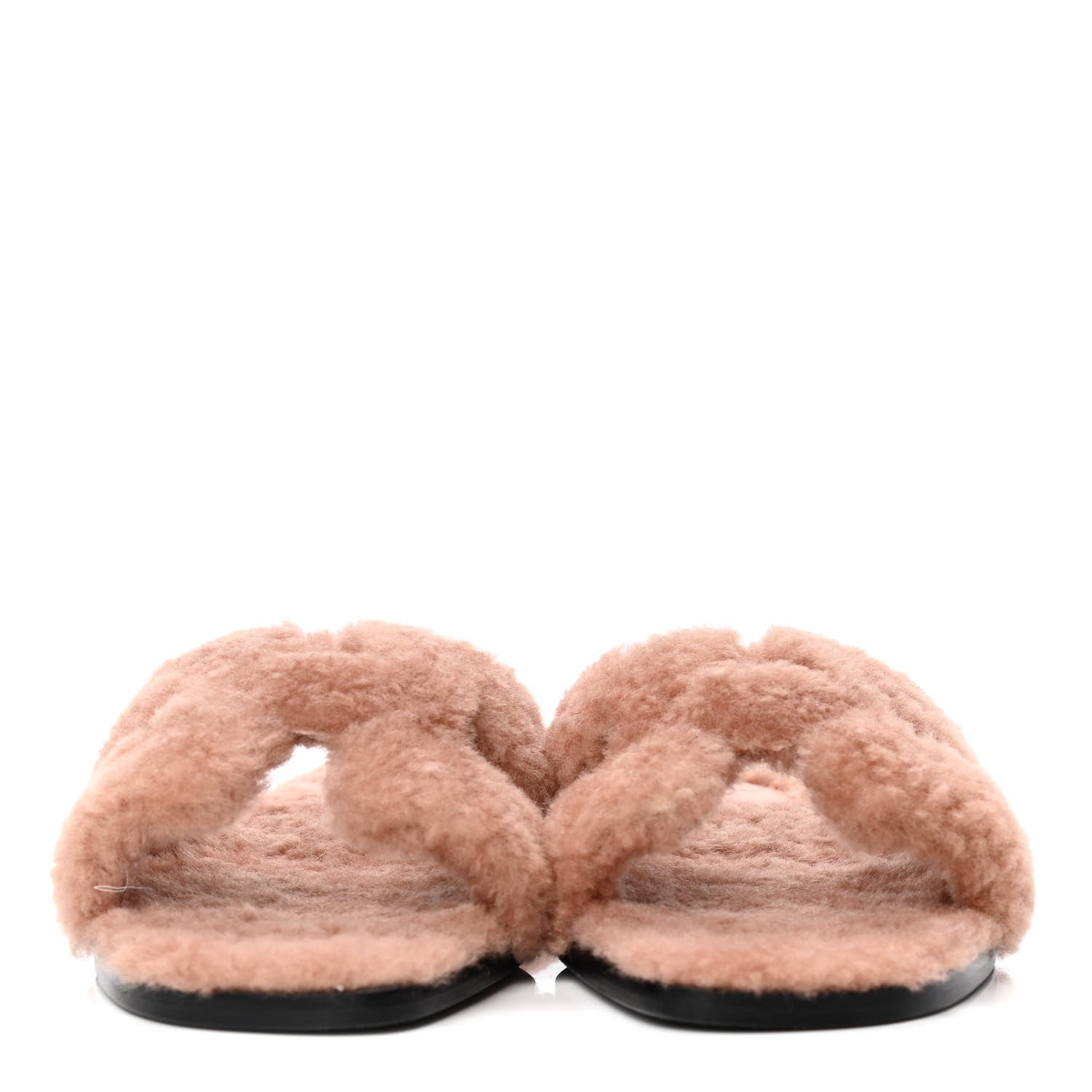Hermes Woolskin Oran Sandals 36.5 Rose Aube 2 of 4