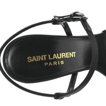 Saint Laurent Crepe Satin Clara 110 Ankle Strap Sandals 36.5 Black 7 of 7