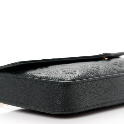 Louis Vuitton Empreinte Pochette Felicie Chain Wallet Black 13 of 15