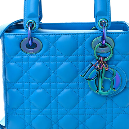 Christian Dior Lambskin Cannage Small Lady Dior Bright Blue 8 of 11
