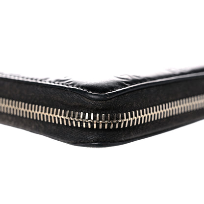 Gucci Guccissima Large Twins Zip Around Wallet Black 8 of 19