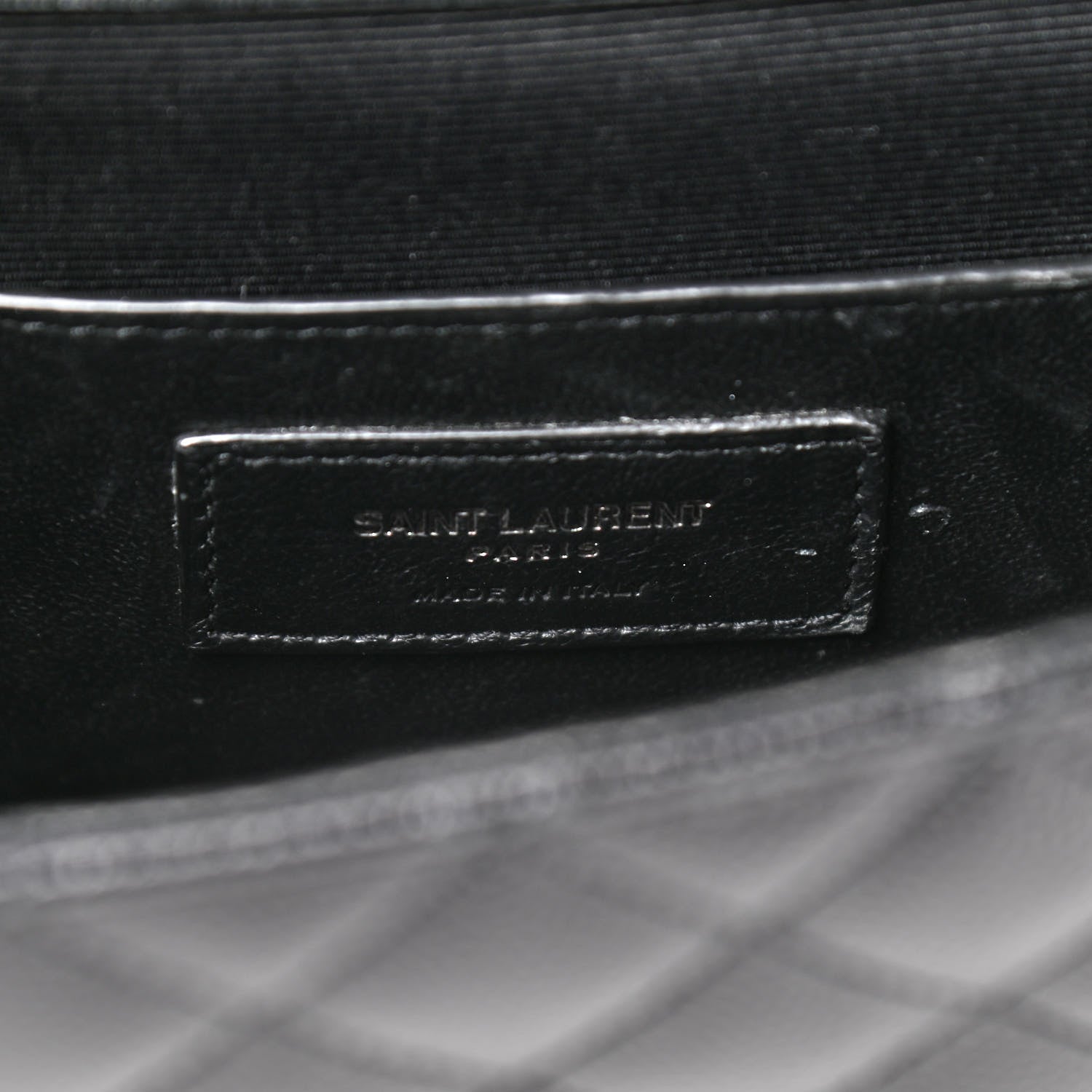 Saint Laurent Grain De Poudre Textured Mixed Matelasse Triquilt Small Monogram Satchel Black 9 of 10