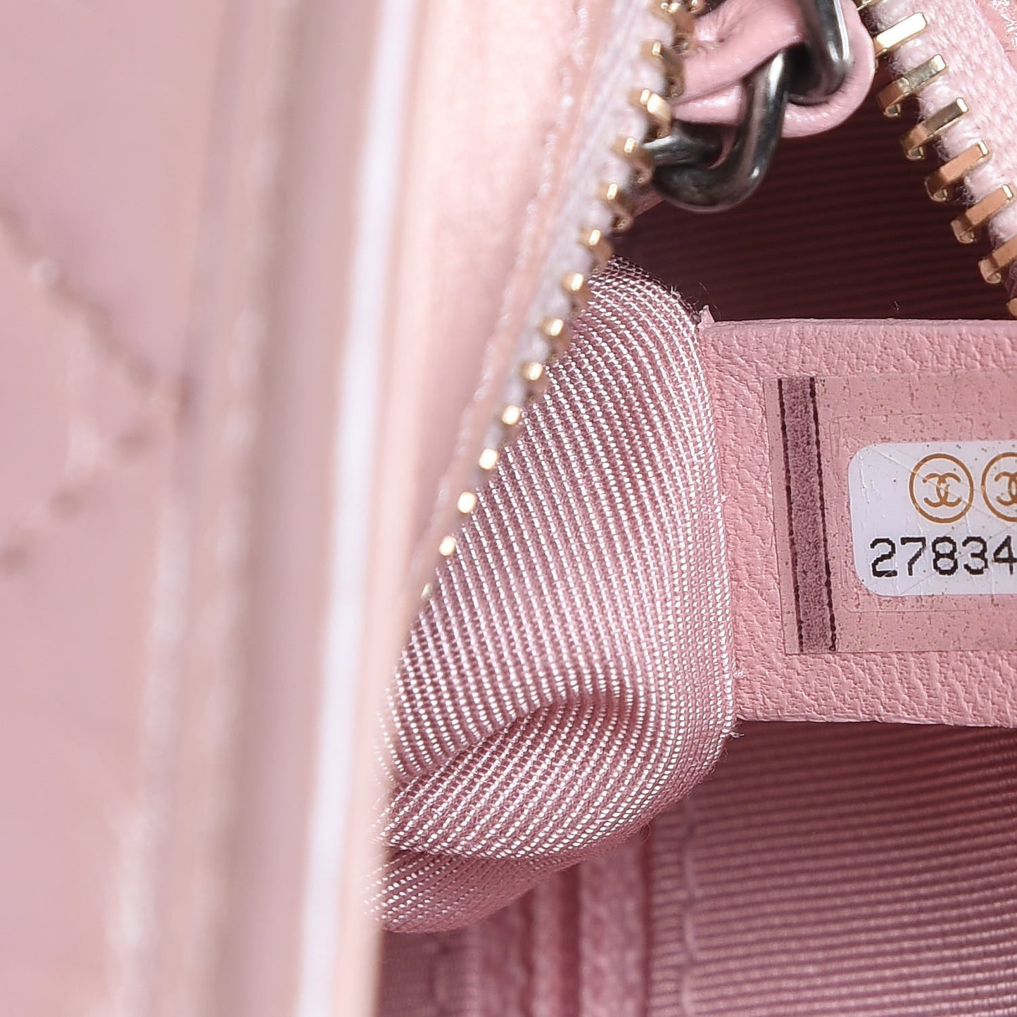Iridescent Aged Calfskin Quilted Small Gabrielle Hobo Light Pink