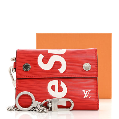 Louis Vuitton X SUPREME Epi Chain Wallet Red 8 of 8