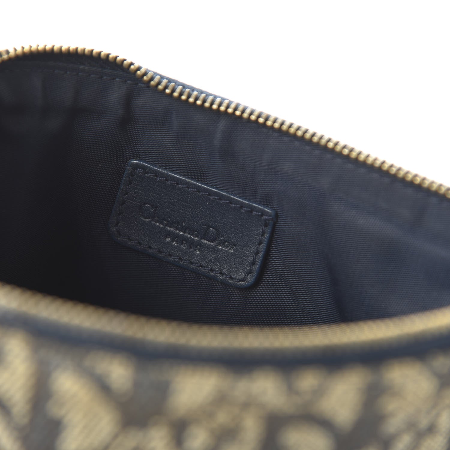 Christian Dior Monogram Mini Saddle Pochette Navy 8 of 10
