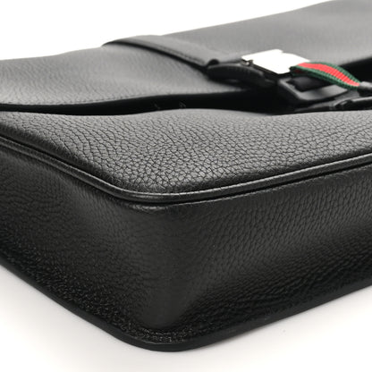 Gucci Calfskin Web Medium Business Case Black 9 of 10