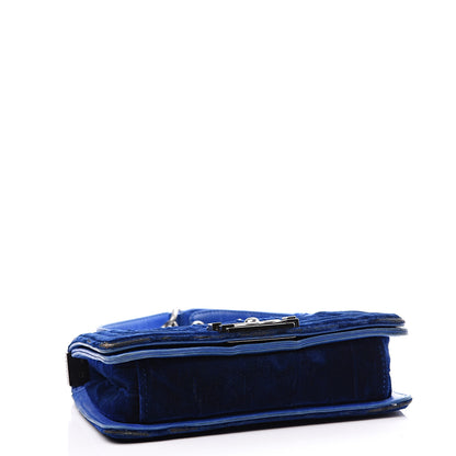 Chanel Velvet Quilted Small Boy Flap Blue 3 of 10