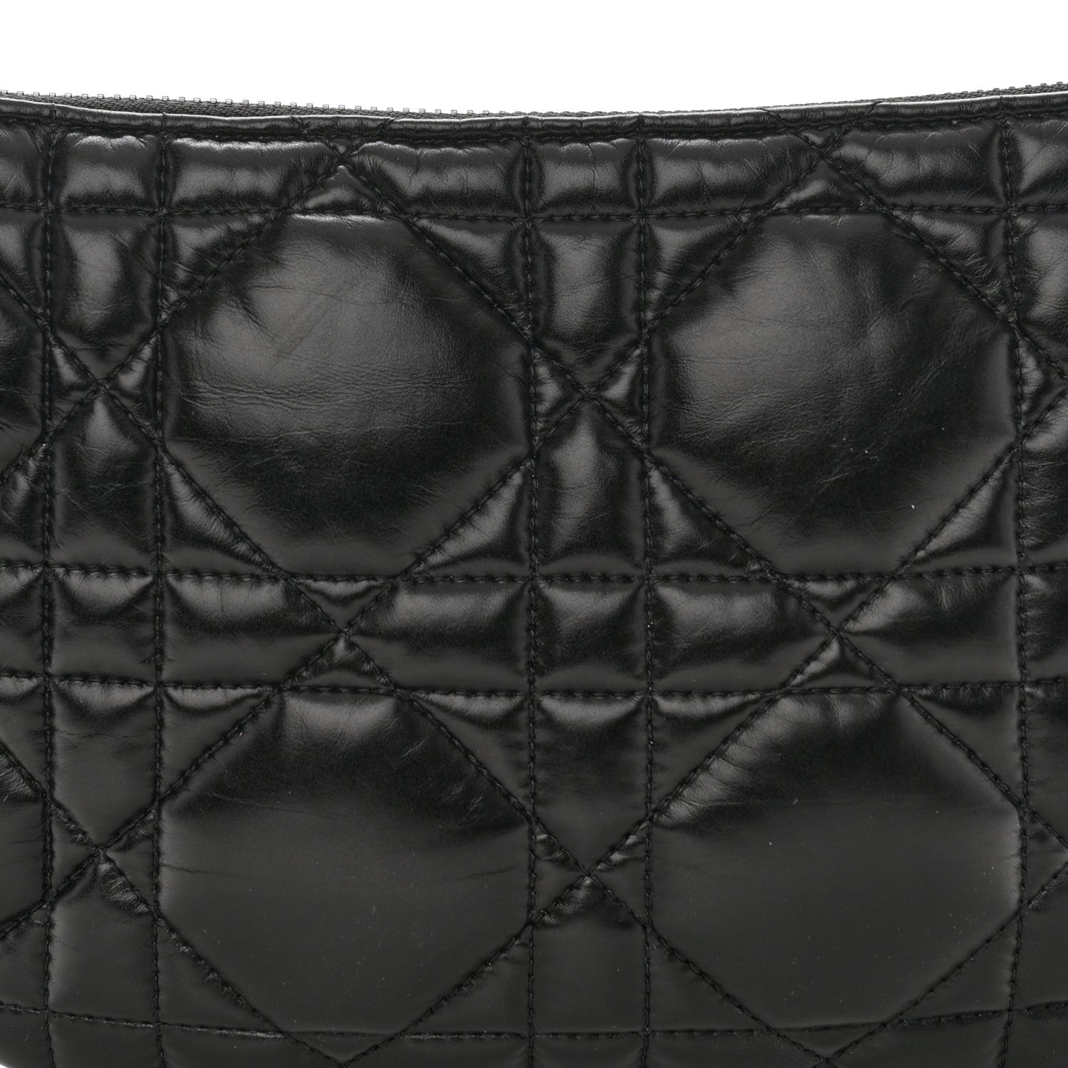 Christian Dior Calfskin Macrocannage Mini Dior Caro Tulip Bag Black 5 of 11