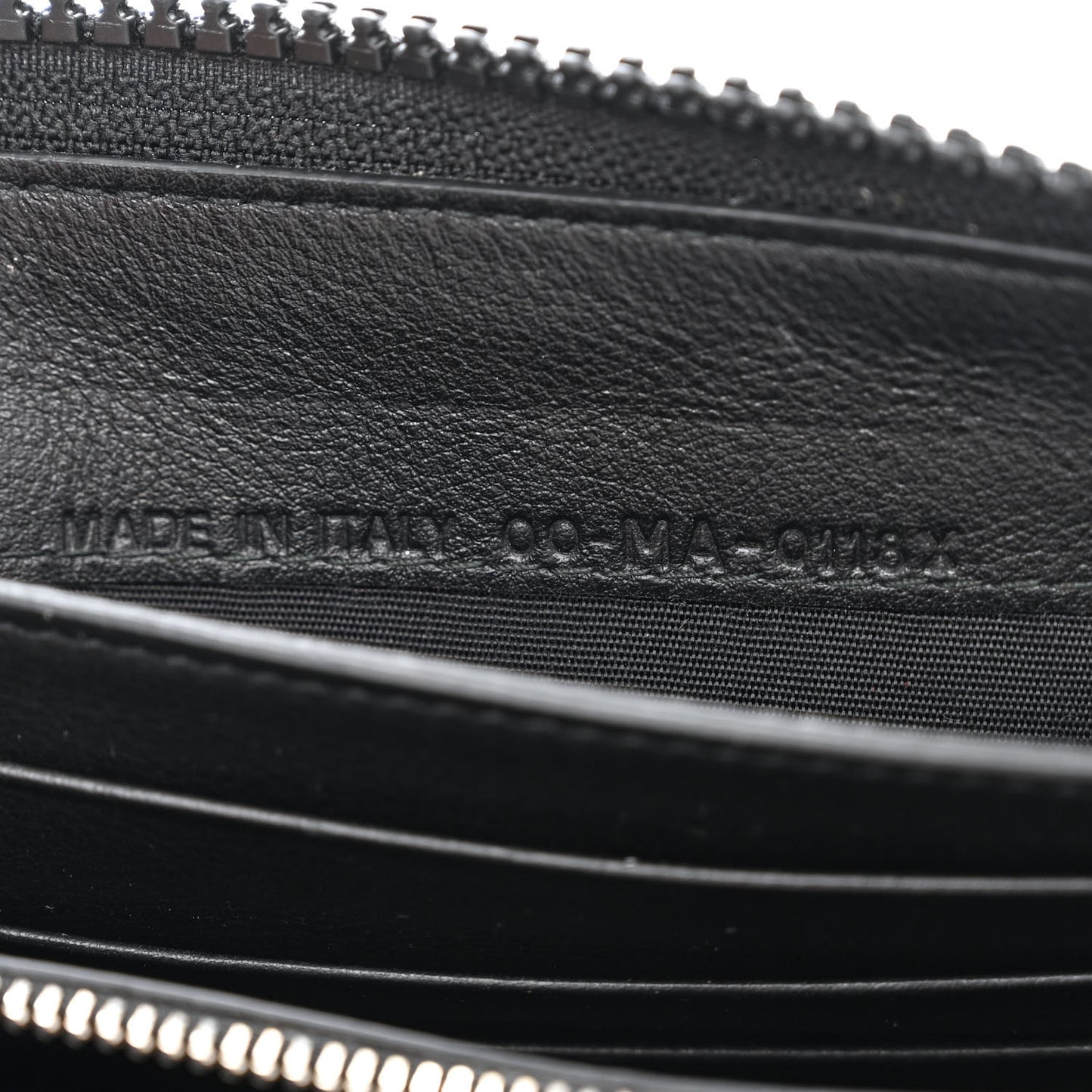 Calfskin Double Zip Crossbody Black White