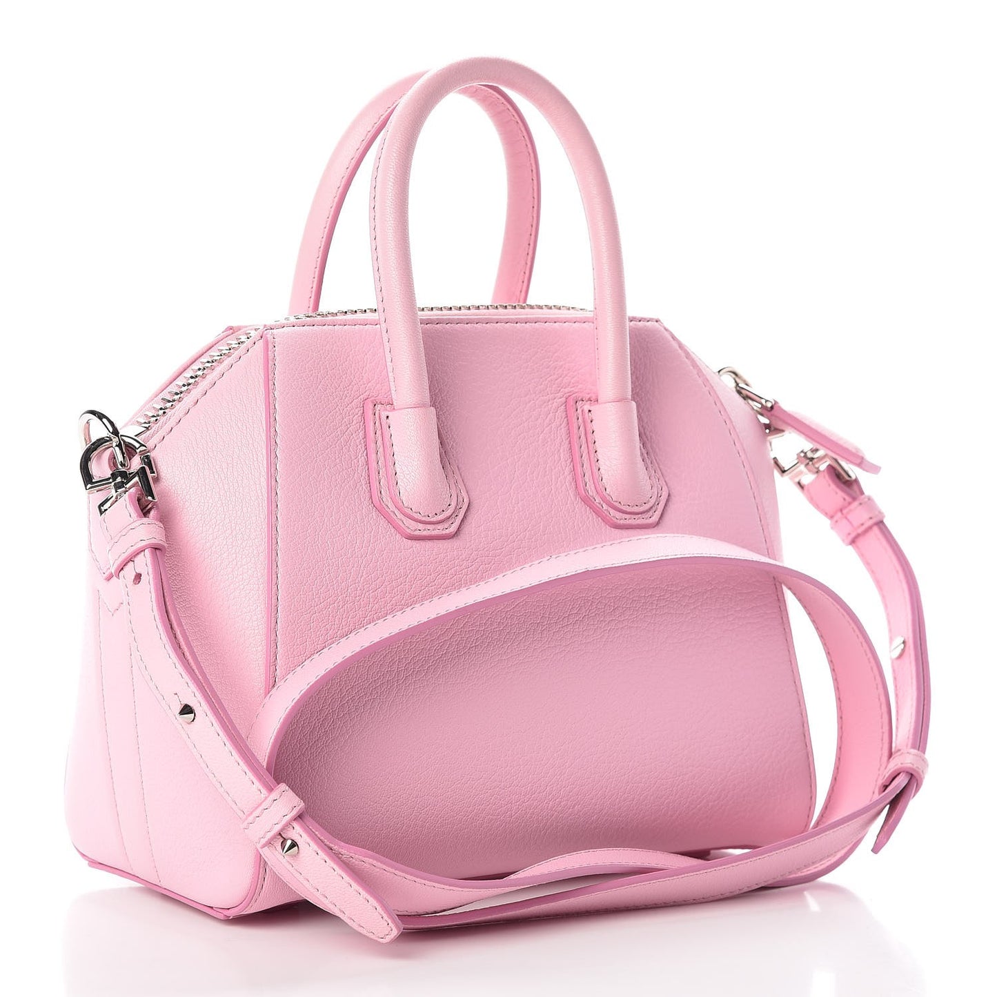 Sugar Goatskin Mini Antigona Bright Pink