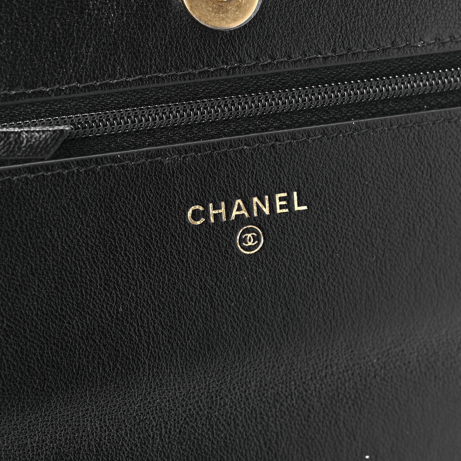 Chanel Goatskin Quilted Chanel 19 Wallet On Chain WOC Black 6 of 12