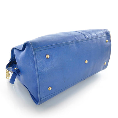 Saint Laurent Leather Large Cabas Chyc Blue 4 of 9