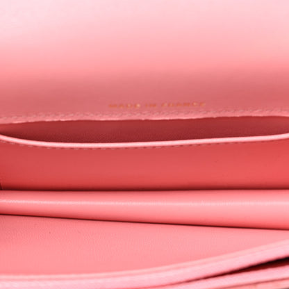 Chanel Lambskin Quilted Flap Phone Holder With Chain Pink 5 of 10