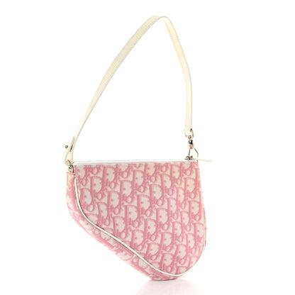 Christian Dior Monogram Mini Saddle Pochette Pink 3 of 13