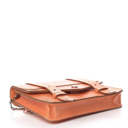 Proenza Schouler Calfskin Lizard Embosed Lizard PS1 Large Chain Wallet Grapefruit 4 of 11
