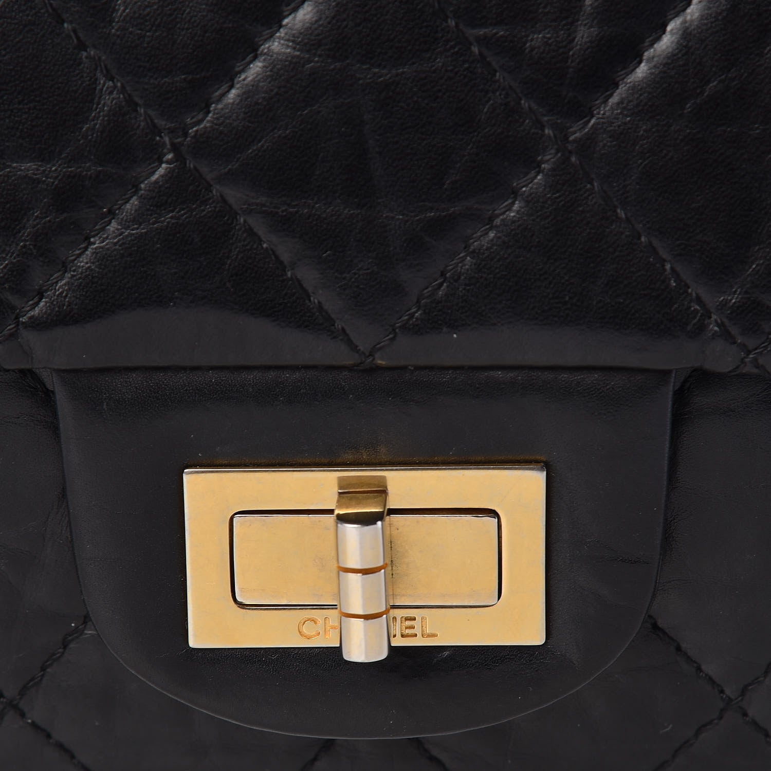Chanel Aged Calfskin Quilted 50th Anniversary 2.55 Reissue 227 Flap Black 9 of 11