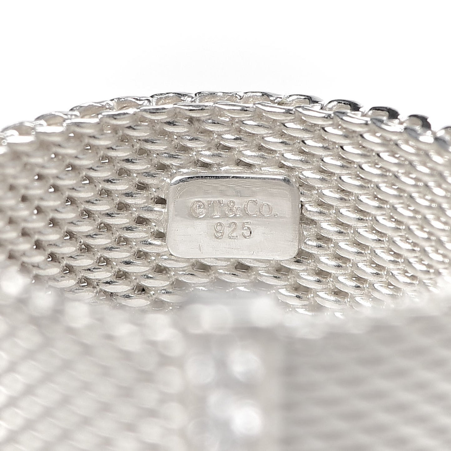 Sterling Silver Diamond Somerset Mesh Ring 51 5.75