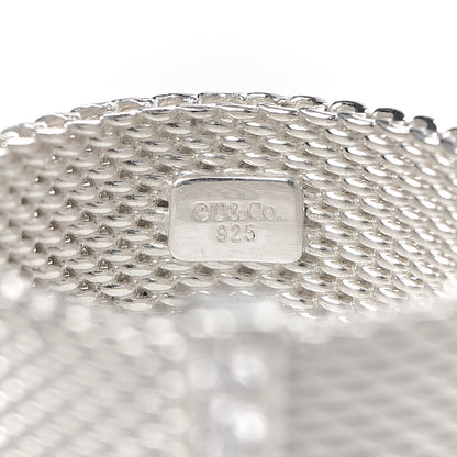 Tiffany Sterling Silver Diamond Somerset Mesh Ring 51 5.75 4 of 4