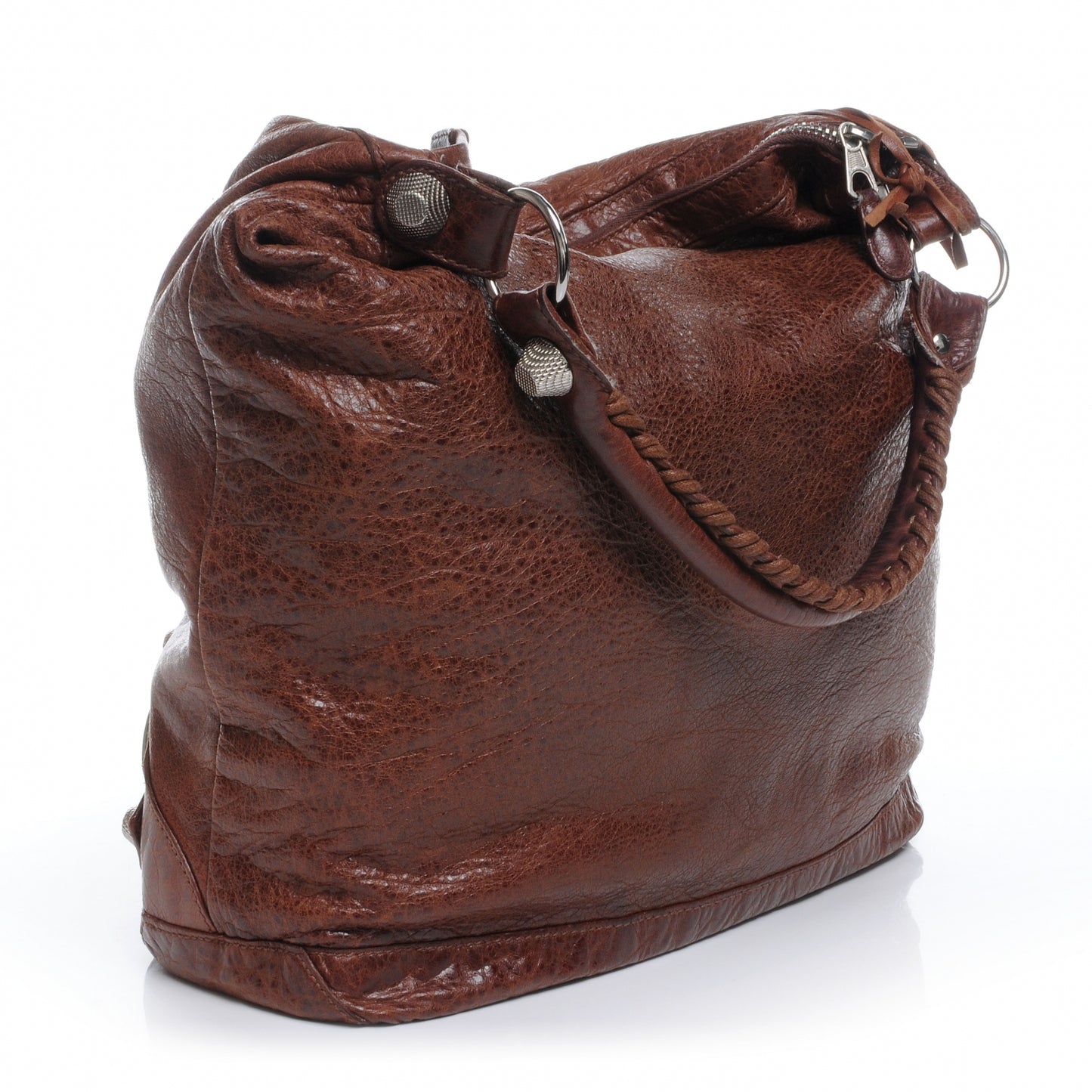 Agneau Giant 21 Silver Hardware Day Hobo Sienna