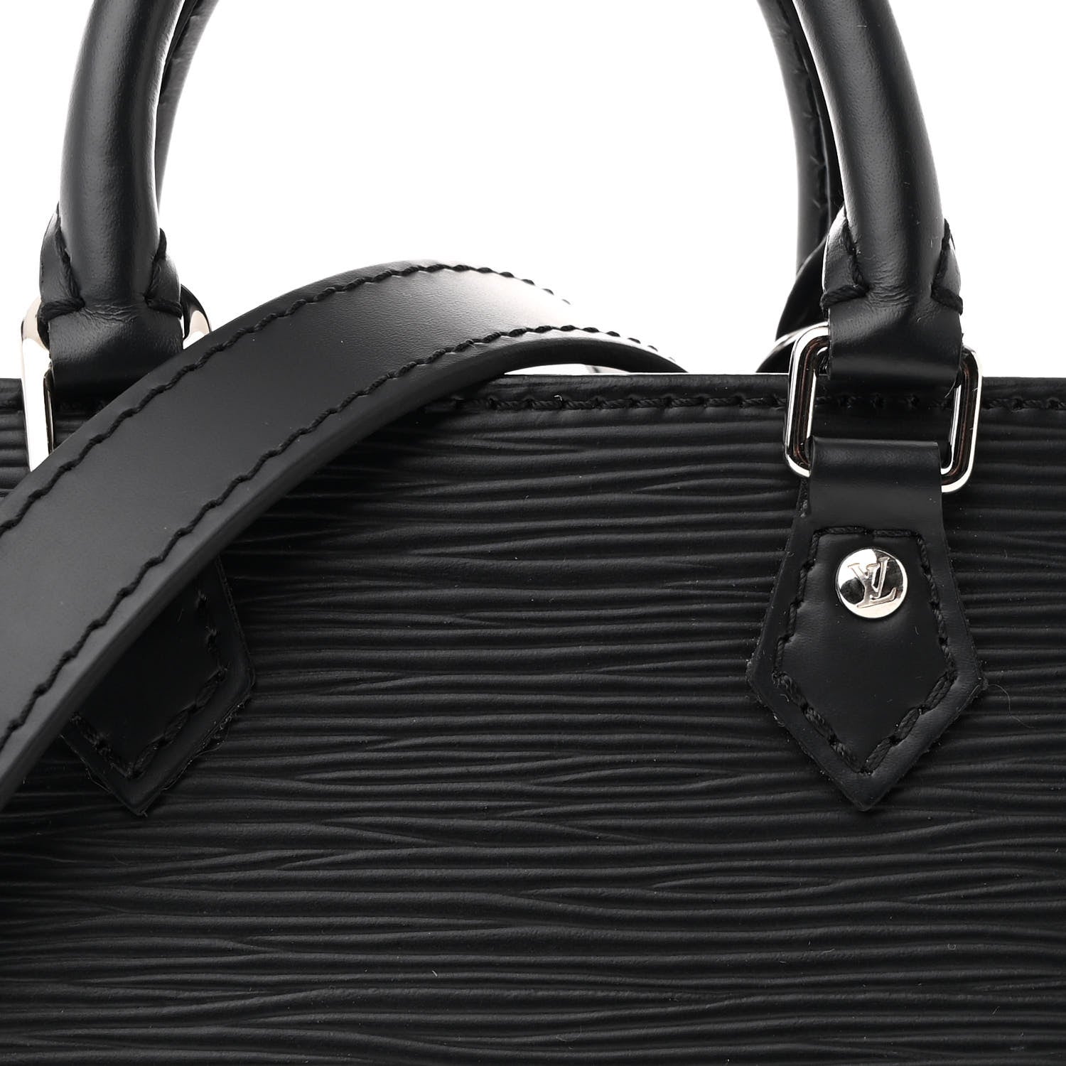 Louis Vuitton Epi Petit Sac Plat Black 7 of 9