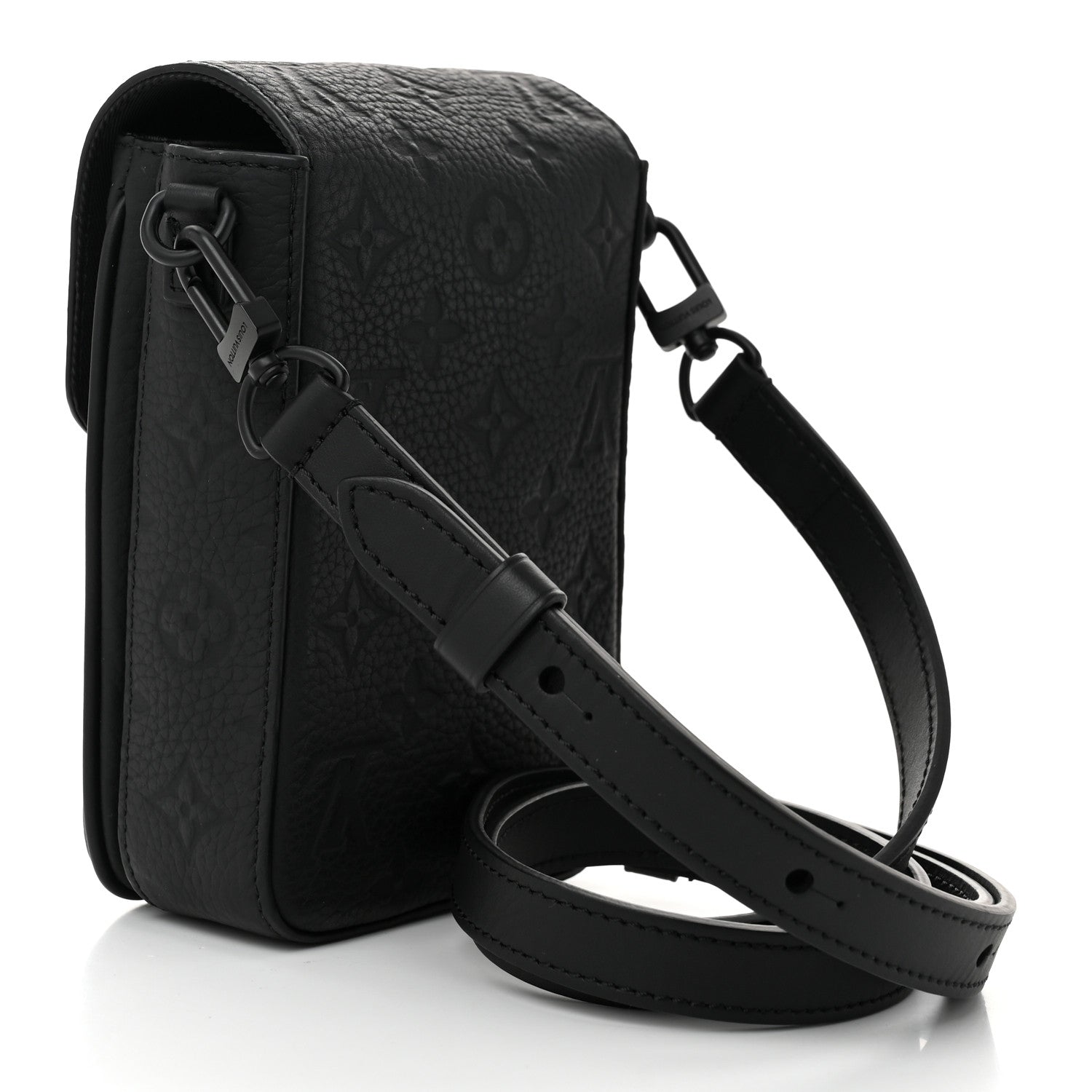 Louis Vuitton Taurillon Monogram S Lock Wearable Wallet Black